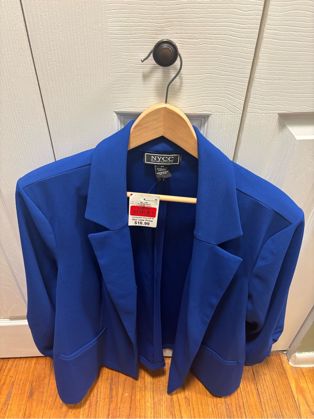 NYC Cobalt Blue Open-Front Blazer